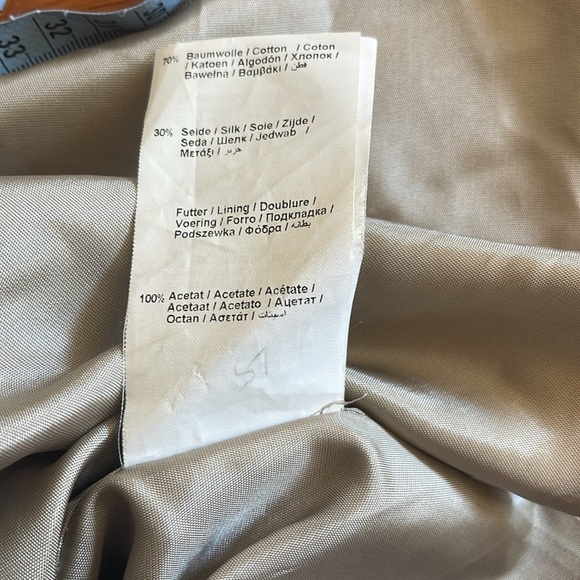 Taifun Sz 38 sleeveless lined cotton/silk dress with waist tie & side zip - Picture 9 of 9